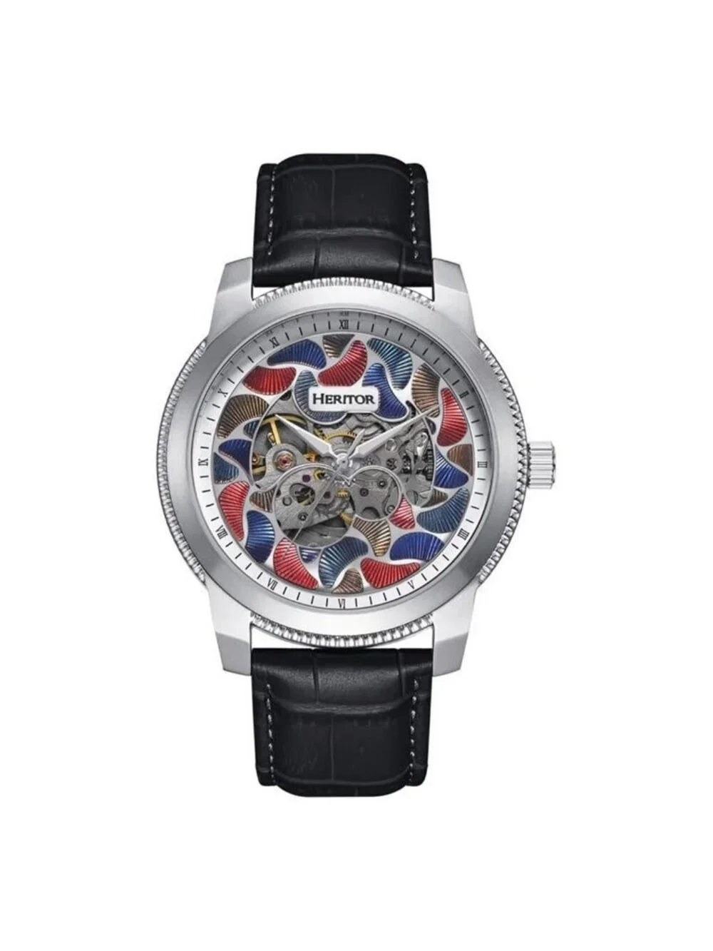 NWT Heritor Emmanuel Automatic Silver Dial Men's Watch